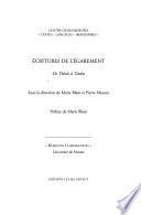 Ecritures de l'égarement