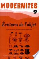 Ecritures de l'objet