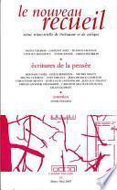 Ecritures de la pensée