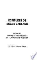 Écritures de Roger Vailland