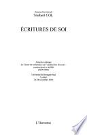 Écritures de soi