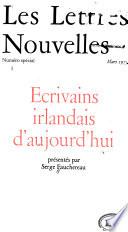 Écrivains Irlandais D'aujourd'hui