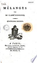 Edition générale des oeuvres de M. Rossignol