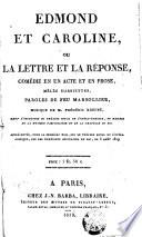 Edmond et Caroline, ou la lettre et la réponse