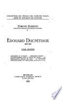 Édouard Ducpétiaux 1804-1868 ...