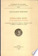 Edouard Rod: Et Les Ecrivains Italiens
