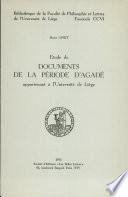 Edtude de DOCUMENTS DE LA PERIODE D'AGADE