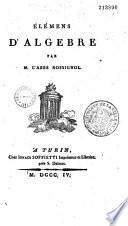 Elémens d'algèbre