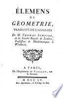 Elemens de geometrie, trad. de l'anglois