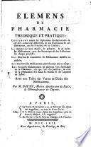 Elemens de Pharmacie ...