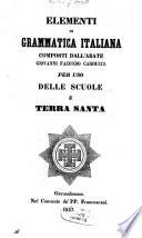 Elementi di grammatica italiana