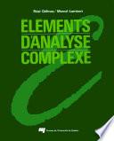 Éléments d'analyse complexe