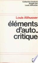 Éléments d'autocritique
