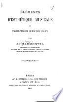 Éléments d'esthétique musicale et considérations sur le beau dans les arts