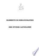 Éléments de bibliographie des études japonaises