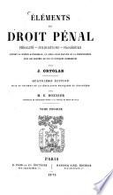 Éléments de Droit pénal