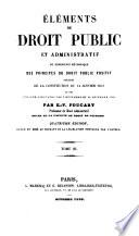 Éléments de droit public et administratif