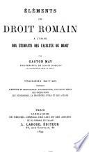Eléments de droit romain