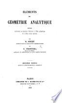 Eléments de géométrie analytique