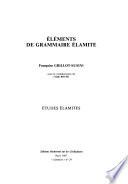 Eléments de grammaire élamite