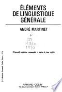 Éléments de linguistique générale