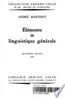 ELEMENTS DE LINQUISTIQUE GERALE