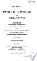 Éléments de pathologie interne et de thérapeutique