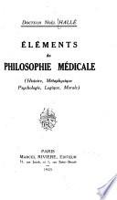 Élements de philosophie médicale