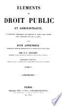 Éléments du droit public et administratif