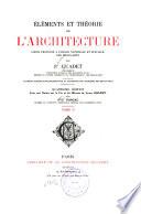 Éléments et théorie de l'architecture