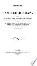 Éloge de Camille Jordan