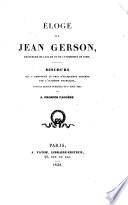 Eloge de Jean Gerson