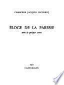 Eloge de la paresse