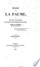 Éloge de la paume, et de ses avantages sous le rapport de la santé et du développement des facultés physiques ... Quatrième édition. [In verse.]