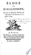 Éloge de M. D'Alembert