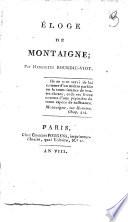 Eloge de Montaigne; par Henriette Bourdic-Viot