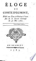 Éloge du Comte D'Egmont