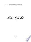 Elsa Triolet : [catalogue