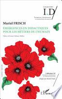 Emergences en didactiques pour les métiers de l'humain