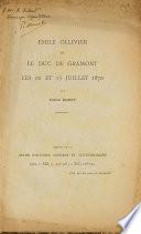 Émile Ollivier et le duc de Gramont les 12 et 13 juillet 1870