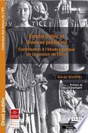 Emploi public et finances publiques