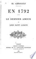 En 1792: le dernier amour de Lord Saint-Albans