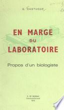 En marge du laboratoire