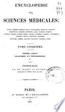 Encyclopédie des sciences médicales