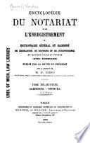 Encyclopédie du notariat et de l'enregistrement