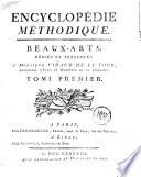 Encyclopedie Methodique Beaux-Arts Tome Premier