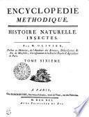 ENCYCLOPEDIE METHODIQUE. HISTOIRE NATURELLE. INSECTES.
