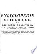 Encyclopédie méthodique
