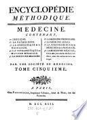 Encyclopédie Méthodique. Médecine