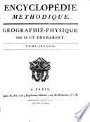 Encyclopedie methodique, ou par ordre de matières: Géographie-physique